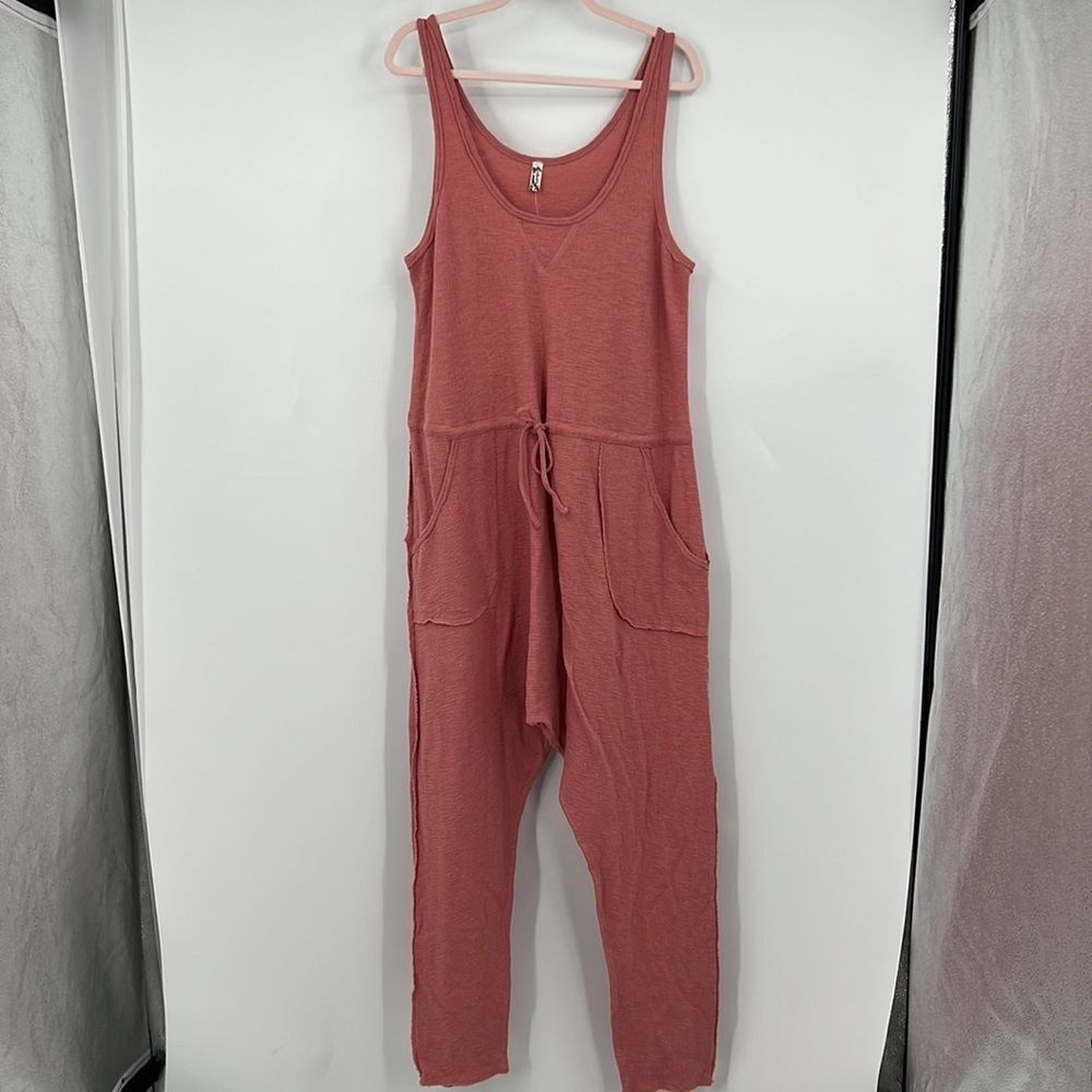Free People Pink Romper Drop Crotch Small NWOT